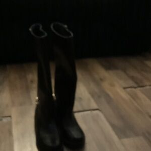 Tailor Vintage Elegant Black Over the Knee Boots